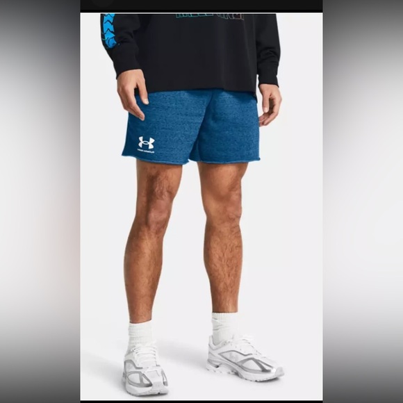 Under Armour Mens Rival Terry 6” LooseFit Shorts Size XL - Picture 3 of 11